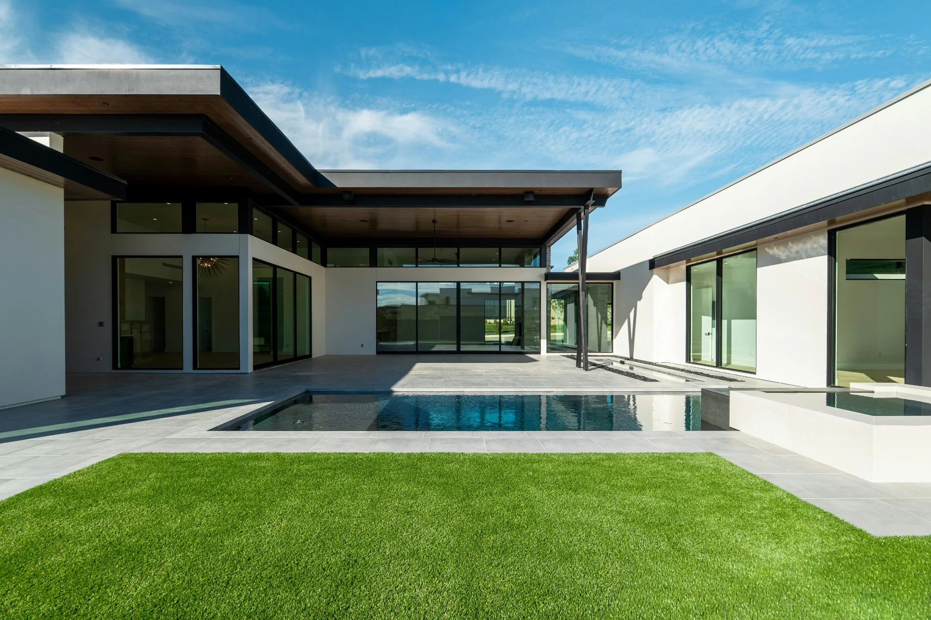 Modern home outdoor living space
